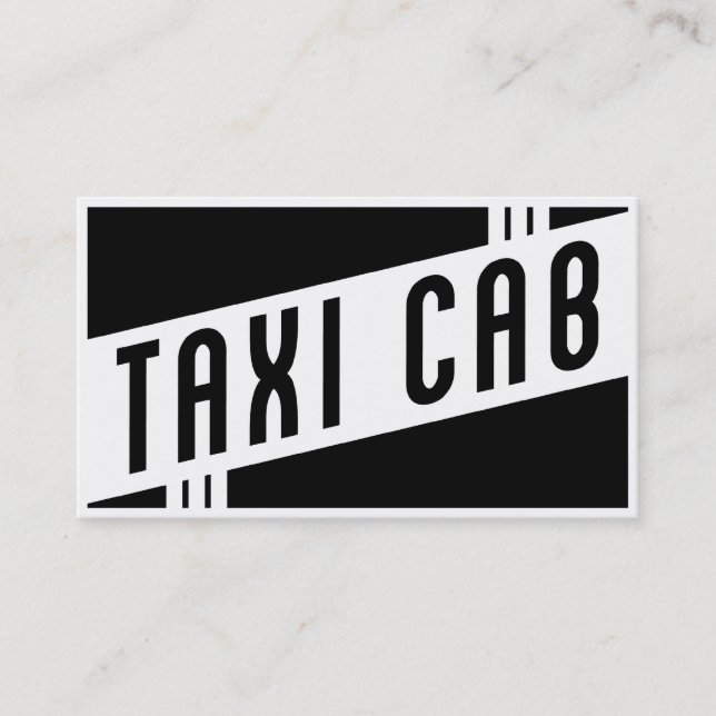 retro taxi cab business card (Front)