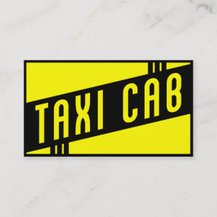 retro taxi cab business card