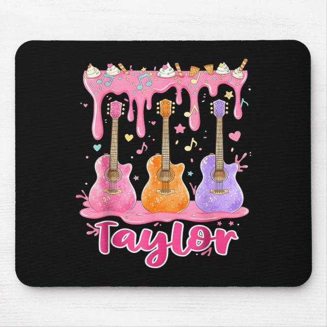 Retro Taylor Ice Cream Dripng Groovy 80's Women Me Mouse Pad (Front)