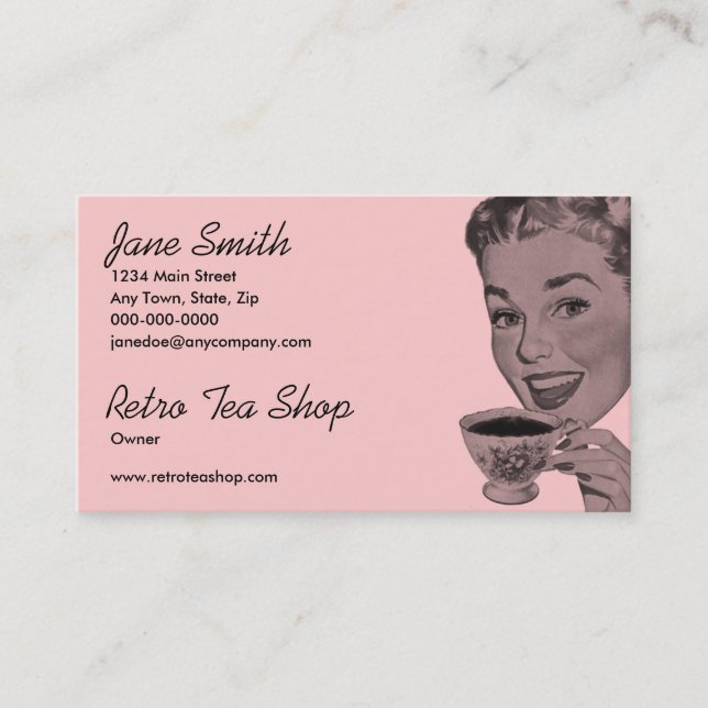 Retro Tea Business Card (Front)