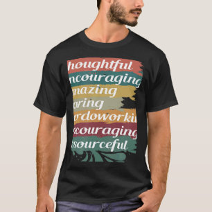 Retro Teacher Assistant Inspirational Colourful El T-Shirt