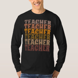 Retro Teacher Boho Teacher Oversized Trendy Teache T-Shirt