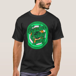 Retro Teacher Feeling Lucky Appreciation Week St P T-Shirt