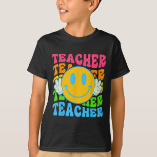 Retro Teacher Happy Smile Face - Elementary School T-Shirt