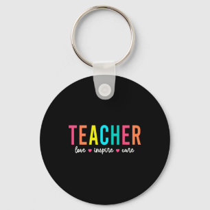 Retro Teacher Inspirational Back To School Costume Keychain