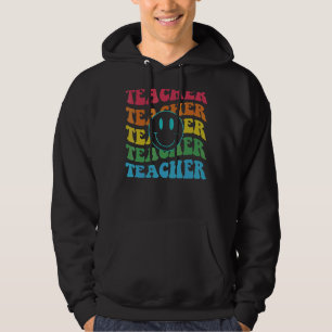 Retro Teacher Inspirational Colourful Elementary S Hoodie