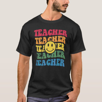 Retro Teacher Inspirational Colourful Elementary S T-Shirt