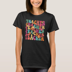 Retro Teacher Inspirational Colourful Elementary S T-Shirt