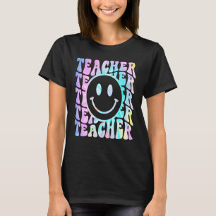 Retro Teacher Inspirational Tie Dye Elementary Sch T-Shirt
