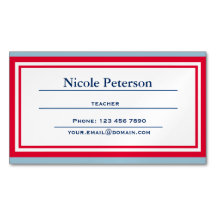 Retro Teacher Magnetic Card