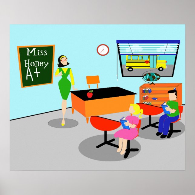 Retro Teacher Poster (Front)