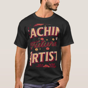 Retro Teacher Students Women Teaching Future Artis T-Shirt