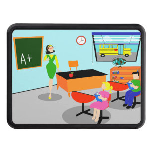 Retro Teacher Trailer Hitch Cover