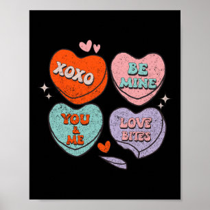 Retro Teacher Valentines Day Xoxo Be Mine Valentin Poster