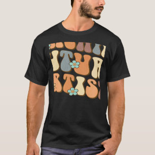 Retro Teaching Future Artists Teacher Students T-Shirt