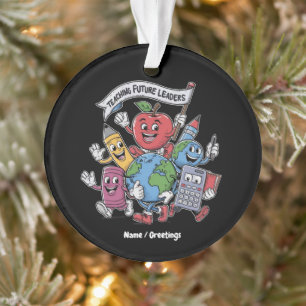 Retro Teaching Future Leaders Back to School  Ornament