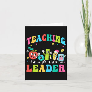 Retro Teaching Future Leaders Groovy Teacher Back Card