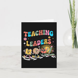 Retro Teaching Future Leaders Groovy Teacher Back  Card