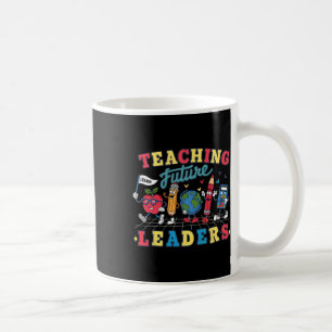 Retro Teaching Future Leaders Groovy Teacher Back Coffee Mug