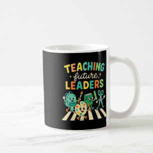 Retro Teaching Future Leaders Teacher Back To Scho Coffee Mug