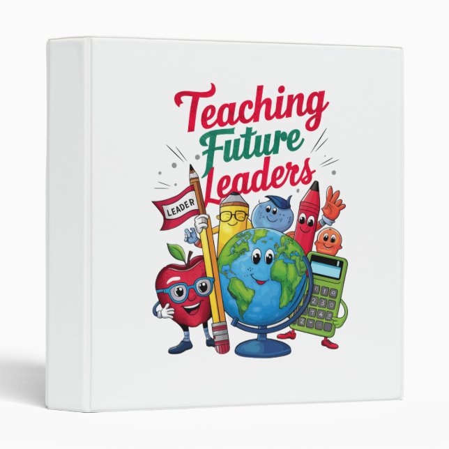 Retro Teaching Future Leaders Teacher School  Binder (Front/Spine)