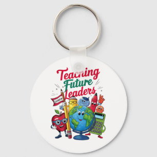 Retro Teaching Future Leaders Teacher School  Keychain