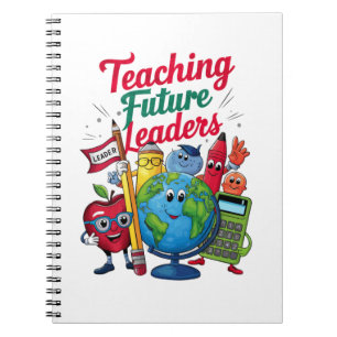 Retro Teaching Future Leaders Teacher School Notebook
