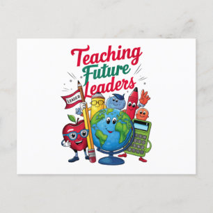 Retro Teaching Future Leaders Teacher School  Postcard
