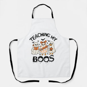 Retro Teaching My Boos Halloween Apron