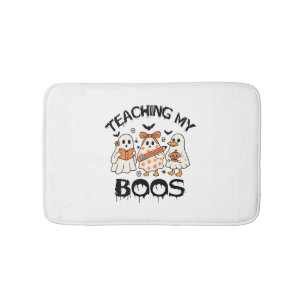 Retro Teaching My Boos Halloween Bath Mat