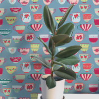 Retro Teacups Teal