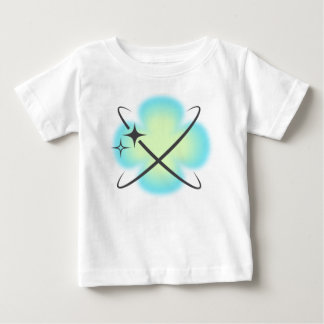 Retro Teal Atomic Flower Baby T-Shirt