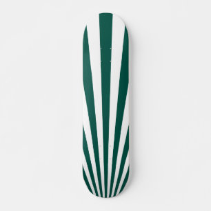 Retro Teal green Sun Rays Background Skateboard