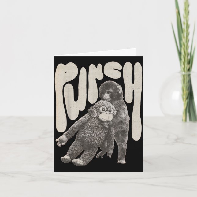 Retro team punch baby monkey  card (Front)