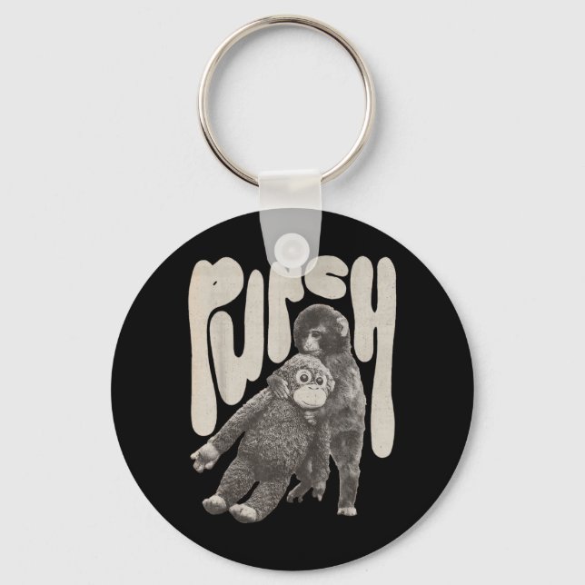 Retro Team Punch Baby Monkey Keychain (Front)