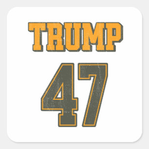 Retro Team Trump 47 Vintage Square Sticker