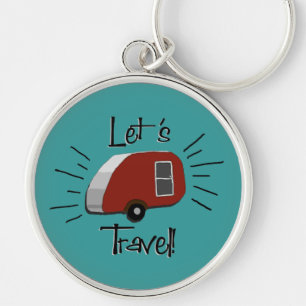 Retro Teardrop Camper Keychain