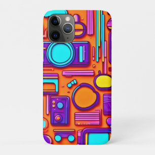 Retro Tech Pop: Nostalgic Gadget Collage iPhone 11 Pro Case