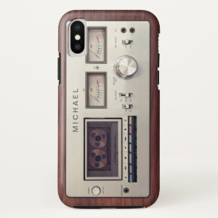 Retro Tech Vintage Stereo Recorder Wooden Cabinet Case-Mate iPhone Case