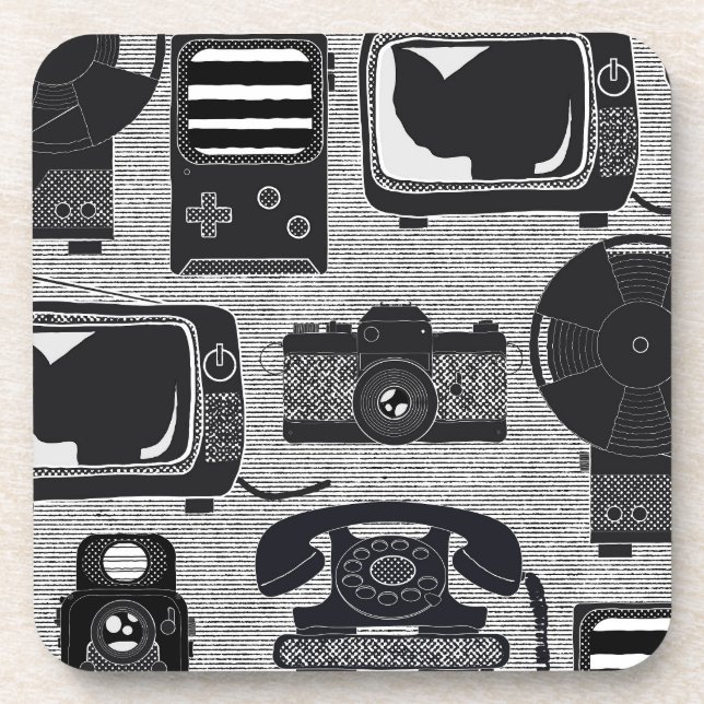 Retro technology coaster (Front)