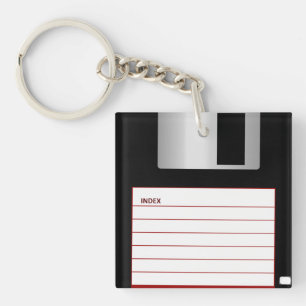 Retro Technology Vintage Floppy Disc Keychain