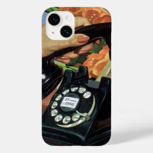 Retro Telephone with Rotary Dial, Vintage Business Case-Mate iPhone 14 Case