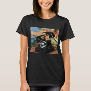 Retro Telephone with Rotary Dial, Vintage Business T-Shirt