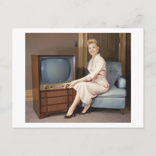 Retro Television Advertisement Vintage Postcard (Front)