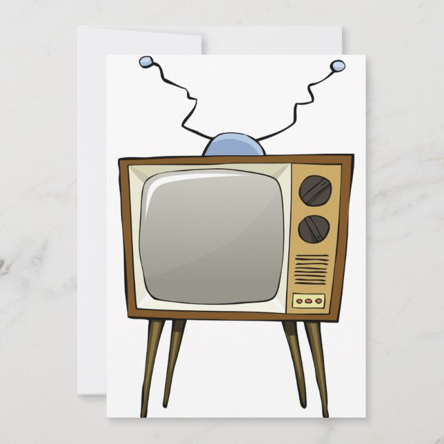 Retro Television Invitations (Front)
