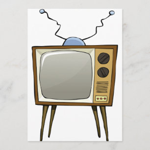 Retro Television Invitations
