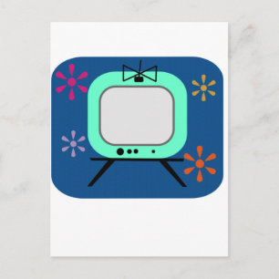 Retro television postcard