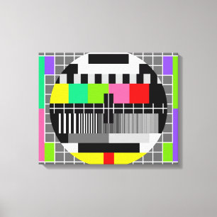 'Retro television' wrapped canvas