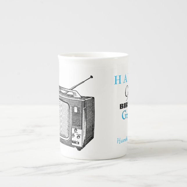 Retro Televisor 90th Birthday personnalisée Mug (Devant)