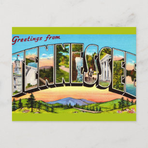 Retro Tennessee Greeting Postcard
